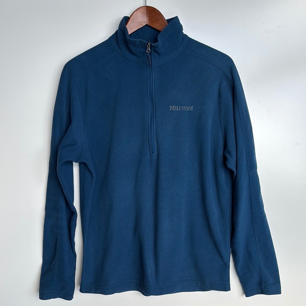 Marmot Blue Zip Up Sweater Lightweight and Sporty